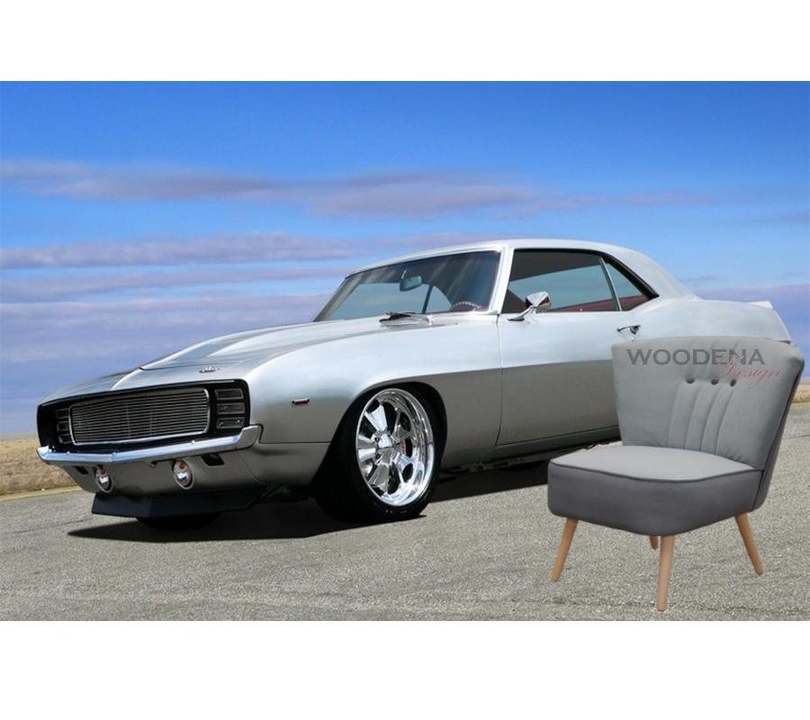 Fotel designerski retro 5 grey